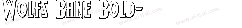 Wolfs Bane Bold字体转换
